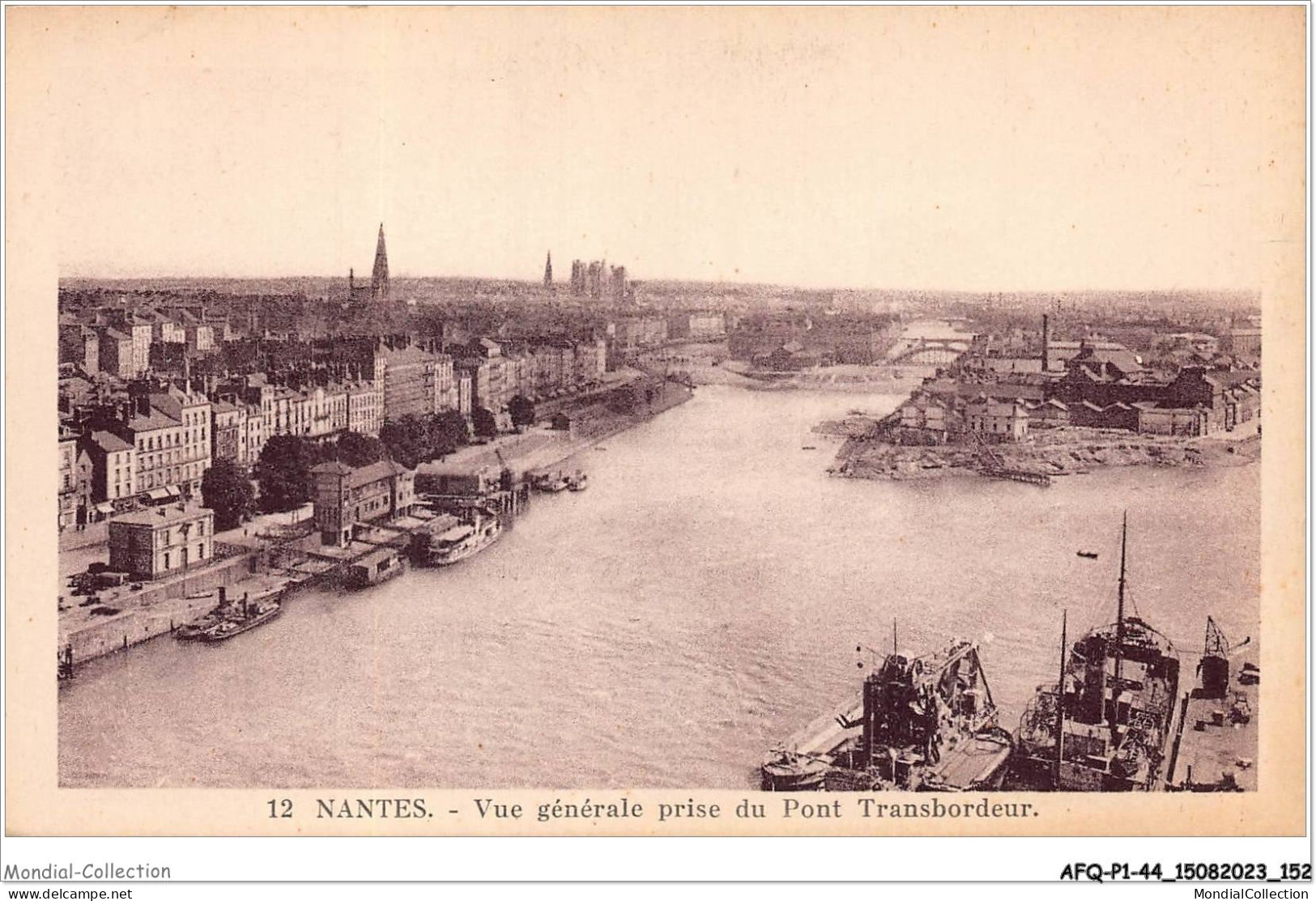 AFQP1-44-0077 - NANTES - Vue Générale Prise Du Pont Transbordeur  - Nantes