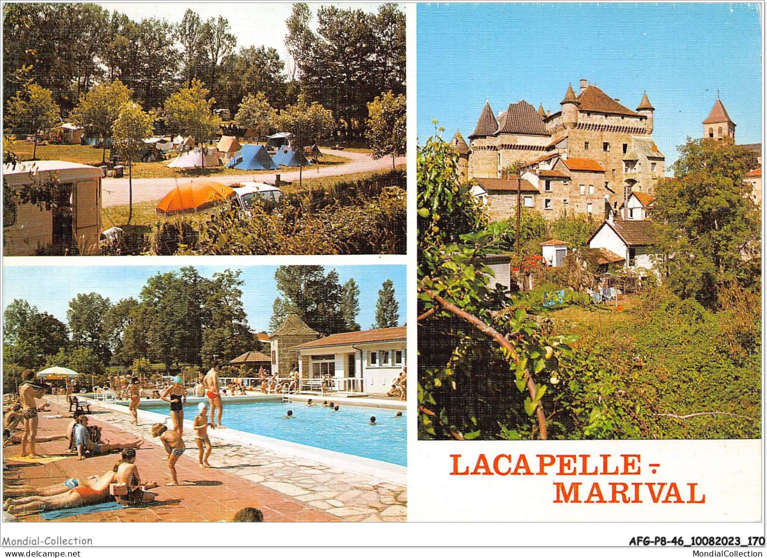 AFGP8-46-0733 - LACAPELLE-MARIVAL - Le Camping - La Piscine - Le Château  - Lacapelle Marival