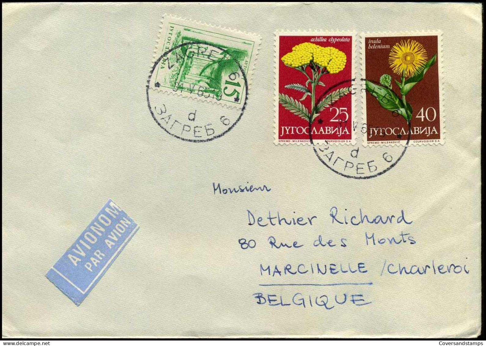 Cover To Marcinelle, Belgium - Storia Postale