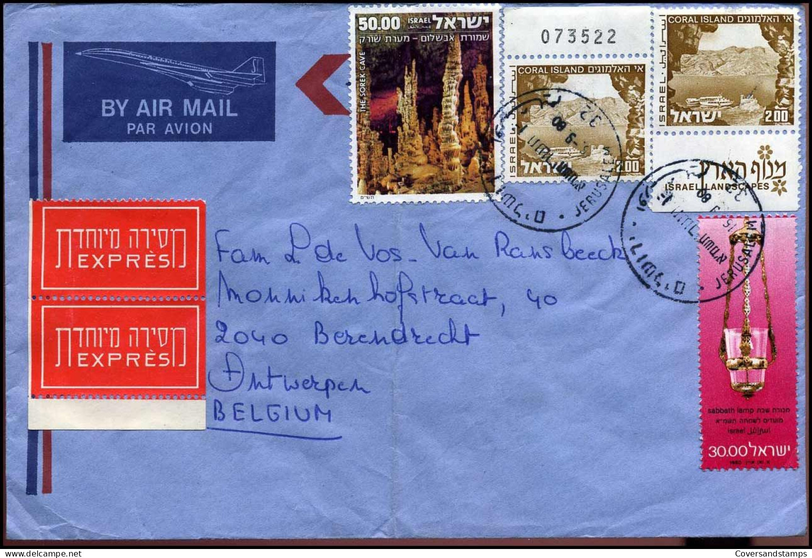 Expres Cover To Antwerp, Belgium - Lettres & Documents