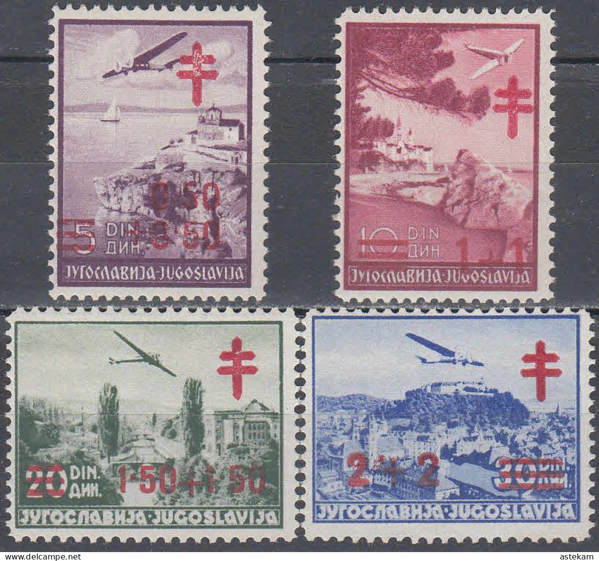 YUGOSLAVIA 1940, RED CROSS, FIGHTING TUBERCULOSIS, COMPLETE, MNH SERIES With GOOD QUALITY, *** - Neufs