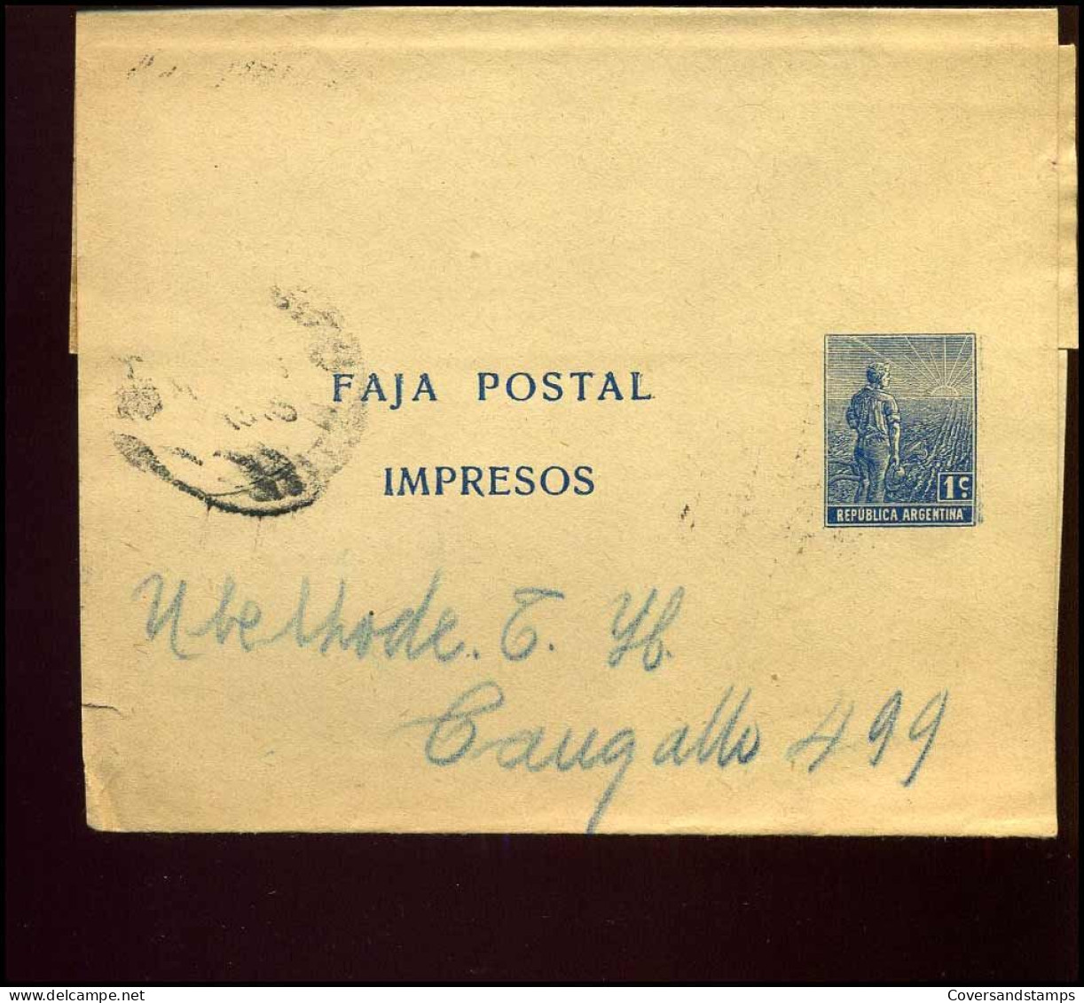 Republica Argentina, Faja Postal, Impresos - Postwaardestukken