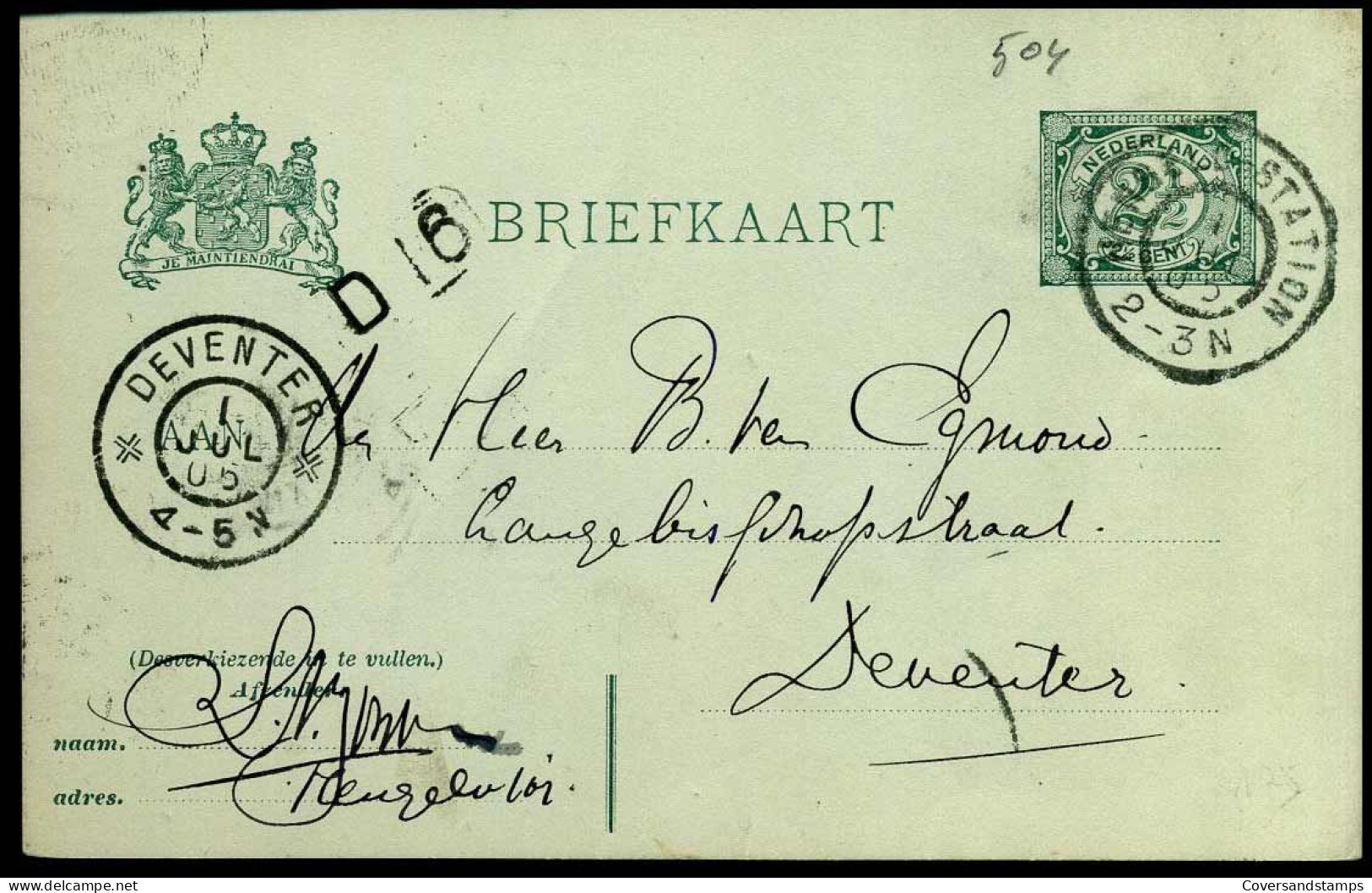 Briefkaart Naar Deventer - Lettres & Documents