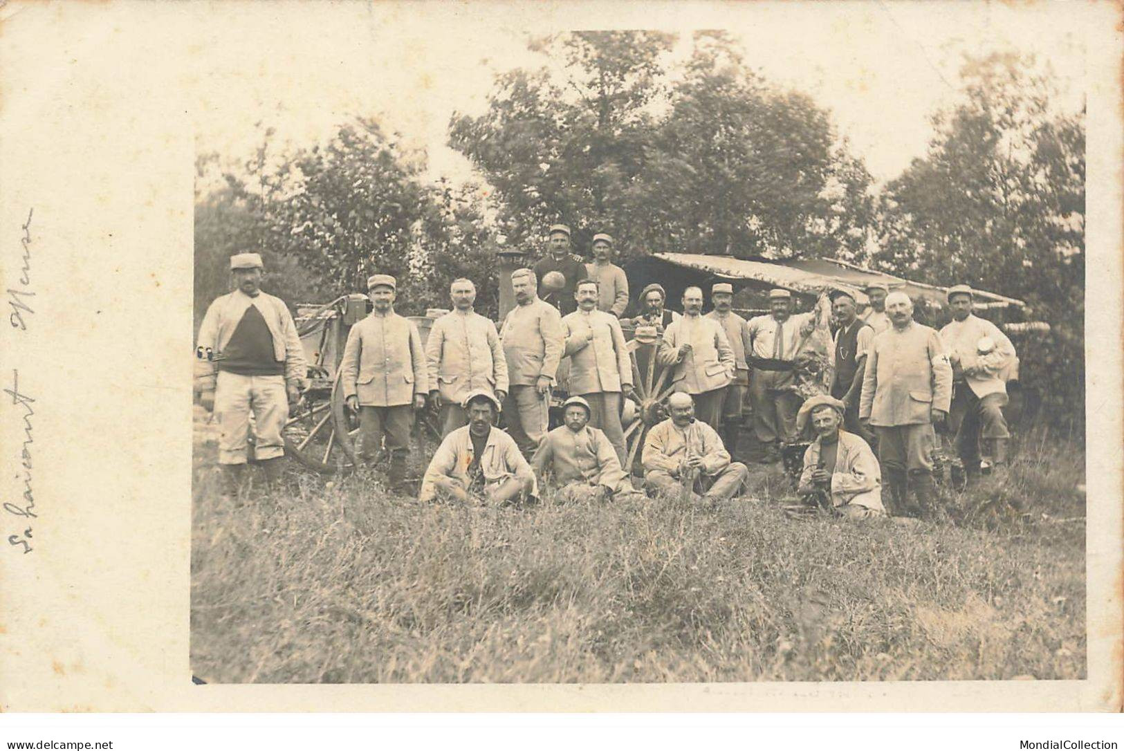 AHGP12-0013- 55 LAHEYCOURT PHOTO DE GROUPE HOMMES MILITAIRES MILITARIA - Sonstige & Ohne Zuordnung