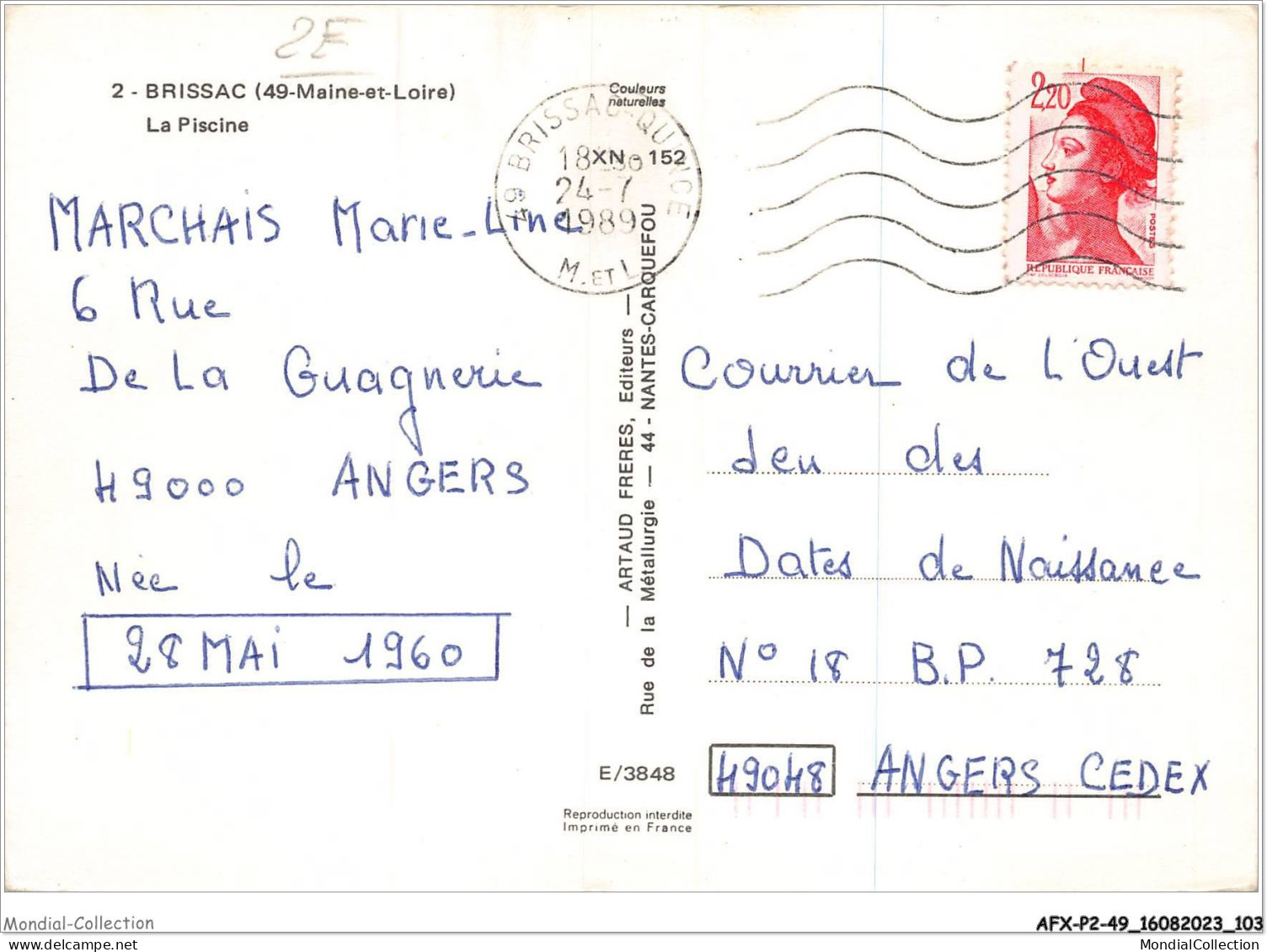 AFXP2-49-0140 - BRISSAC - La Piscine - Angers