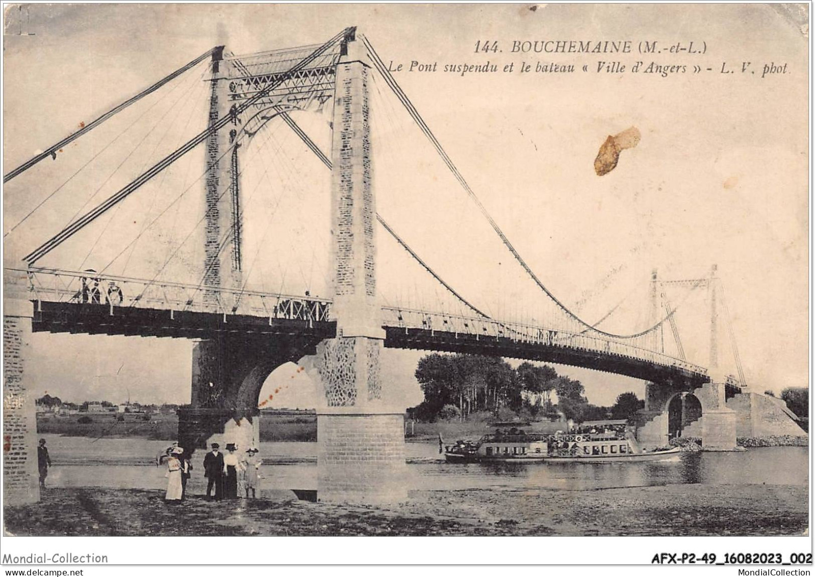 AFXP2-49-0090 - BOUCHEMAINE - Le Pont Suspendu Et Le Bateau - Ville D'Angers - Angers