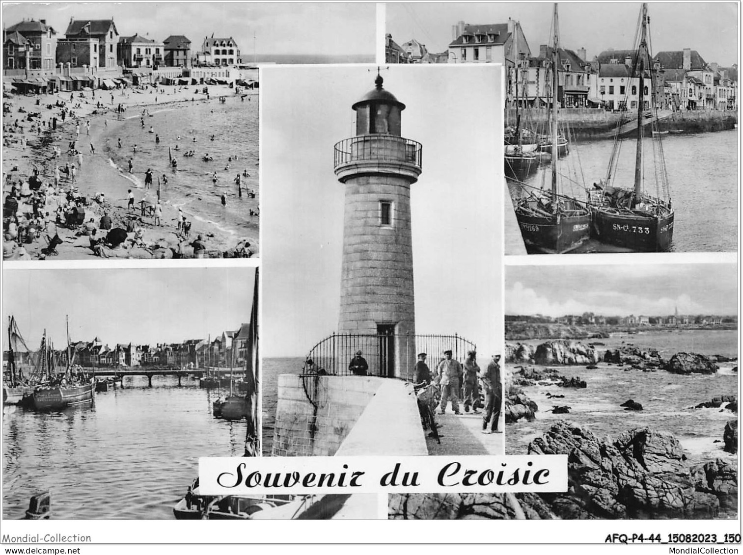 AFQP4-44-0395 - Souvenir Du CROISIC - Plage De Port-lin - Les Quais - Le Phare - Le Port - La Grande Côte  - Le Croisic