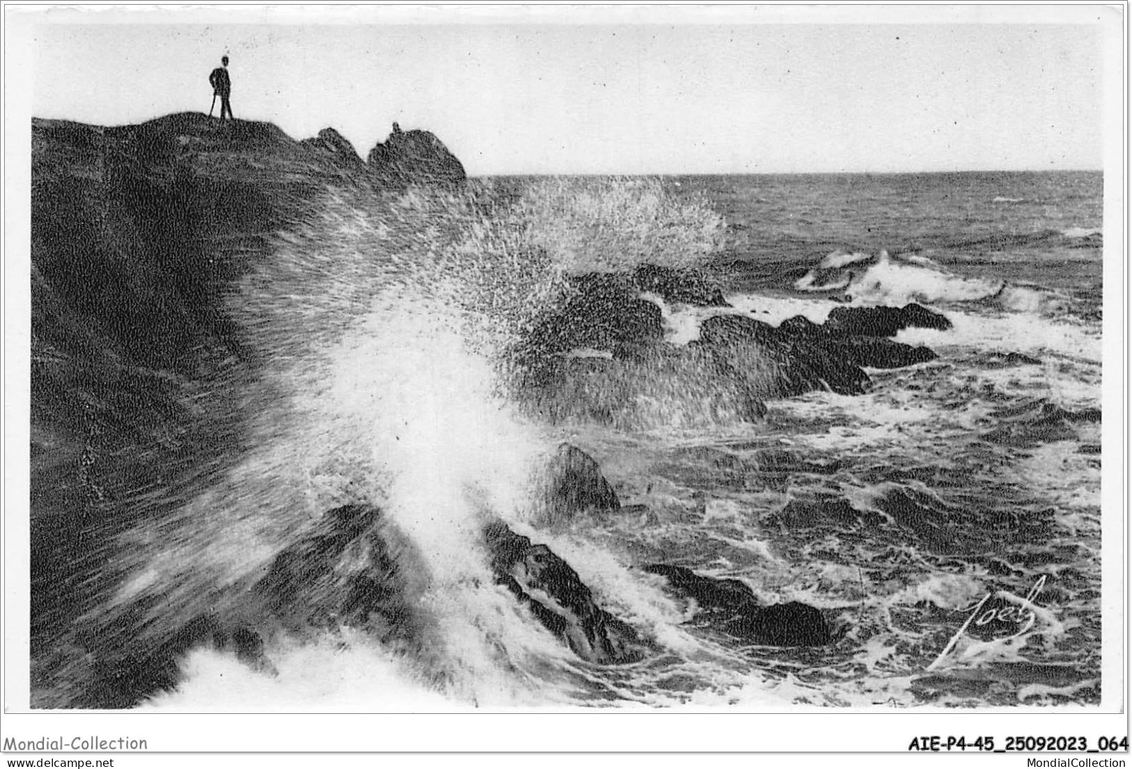 AIEP4-45-0383 - PORNICHET - étude De Vagues Sur Les Rochers à Congrigoux - Pornichet