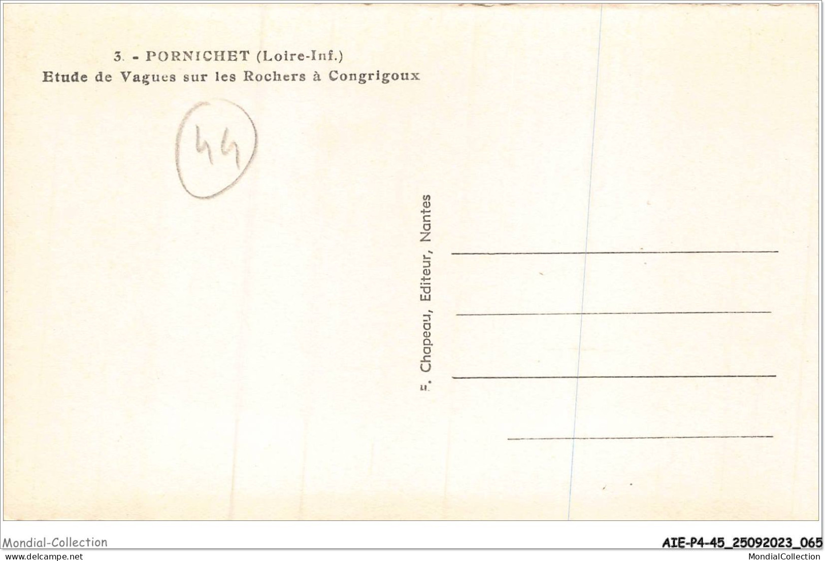 AIEP4-45-0383 - PORNICHET - étude De Vagues Sur Les Rochers à Congrigoux - Pornichet