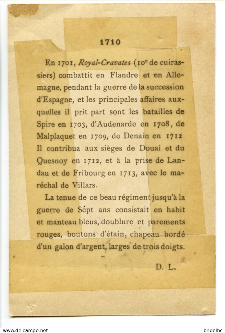 Image Cuirassiers 1710 Eugène Titeux - Autres & Non Classés