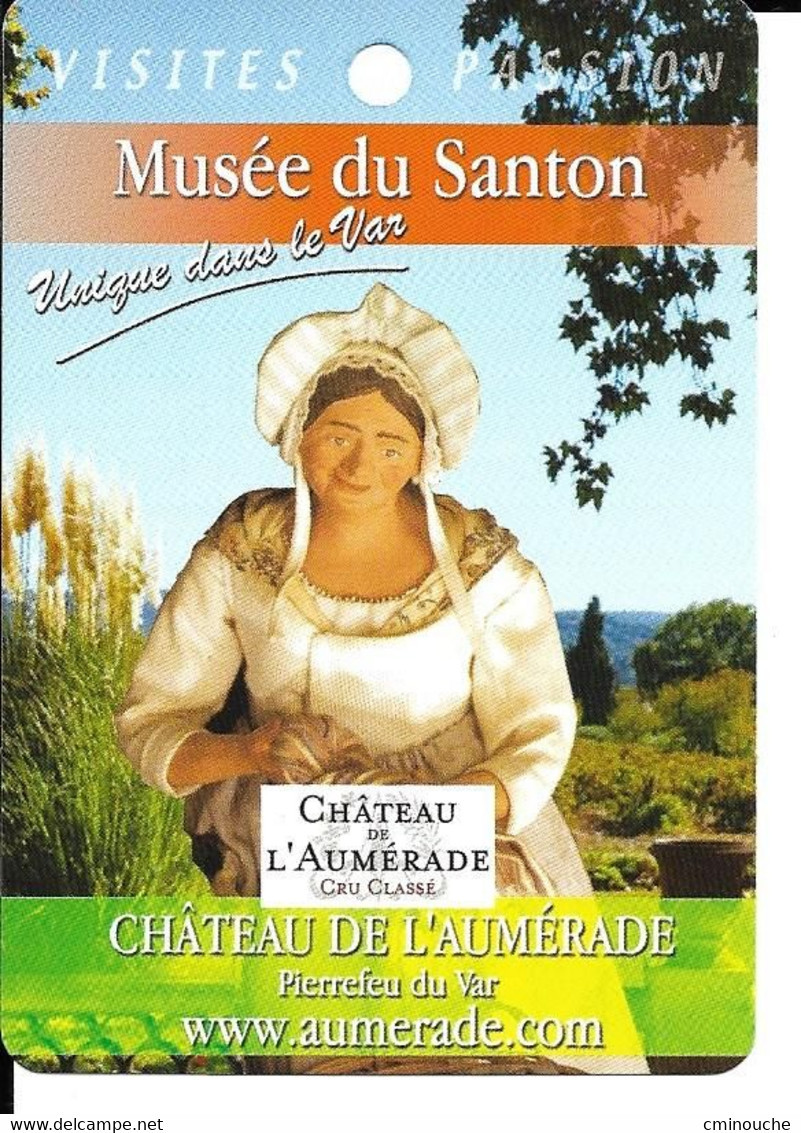 Mini-carte Musée Du Santon, Château De L'Aumerade, Pierrefeu Du Var - Publicités