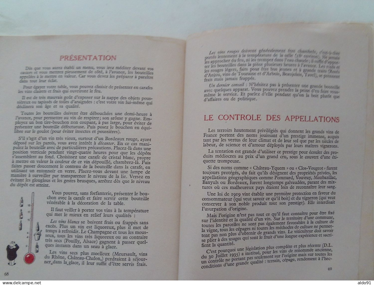 (Gastronomie - Œnologie...) -  Bréviaire de l'Amateur de Vins  (1951 - Hors Commerce)............voir scans