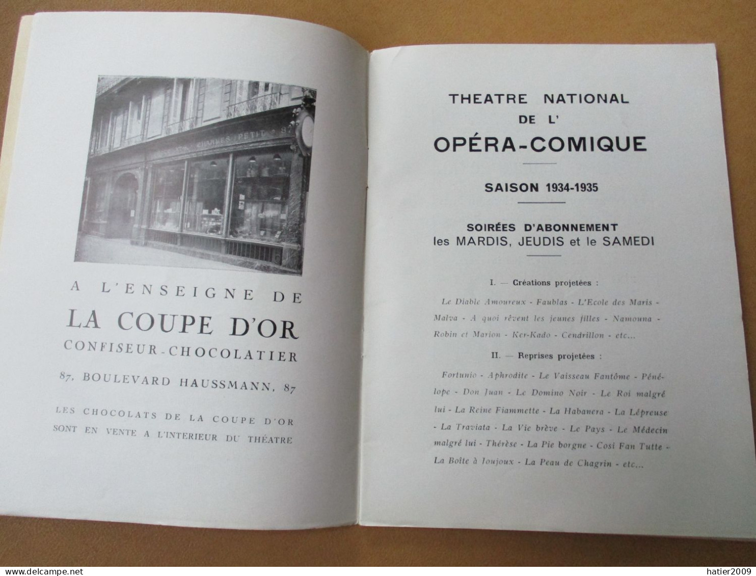 Programme THEATRE NATIONAL De L'Opera Comique "La Femme Nue" Jeudi 16 Mai 1935 - Saison 1934 1934 - 32 Pages - Programmes