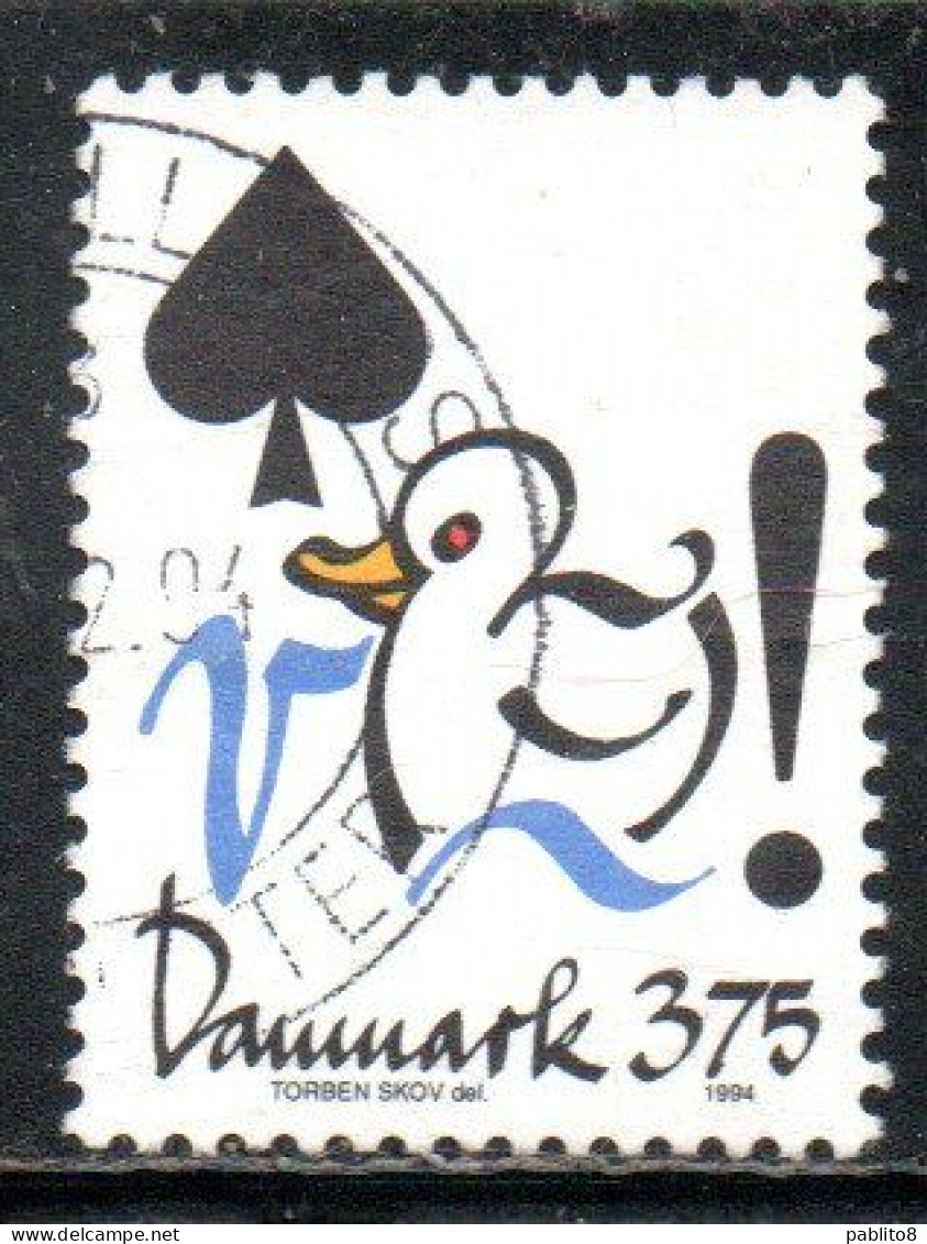 DANEMARK DANMARK DENMARK DANIMARCA 1994 CONSERVATION SAVE WATER 3.75k USED USATO OBLITERE' - Oblitérés