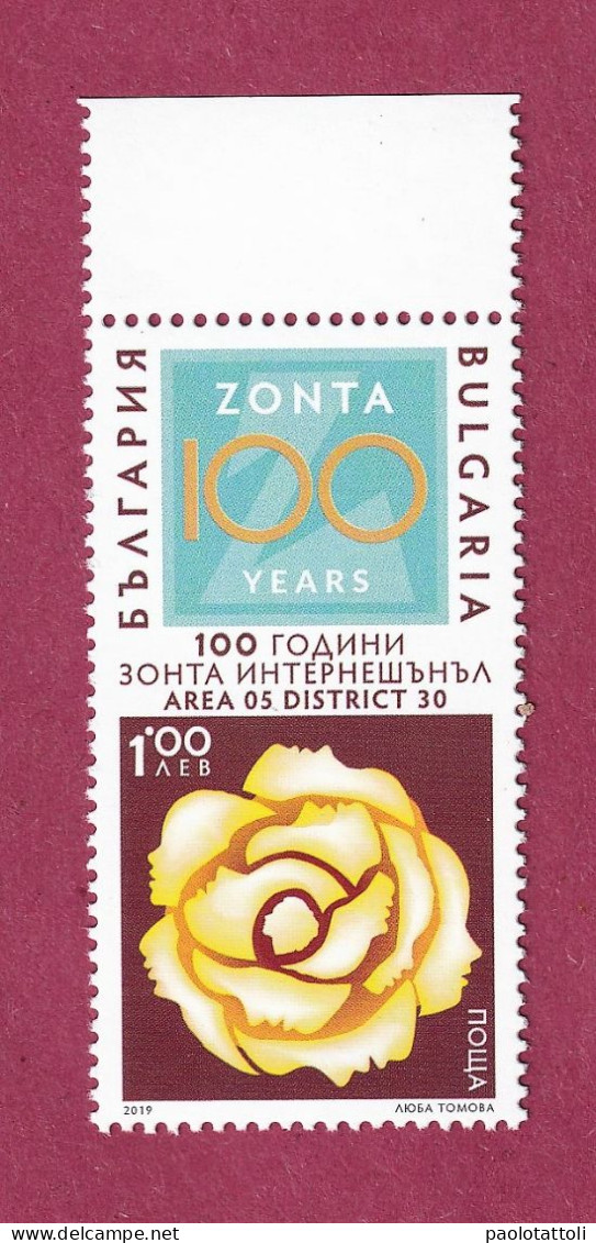 Bulgaria, 2019- 100 Years Of ZONTA International. NewNH - Neufs