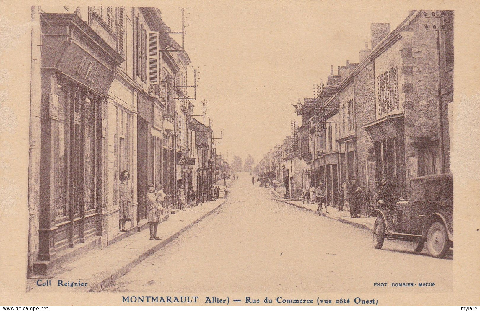 Cpa 03 Montmarault Rue Du Commerce - Andere & Zonder Classificatie