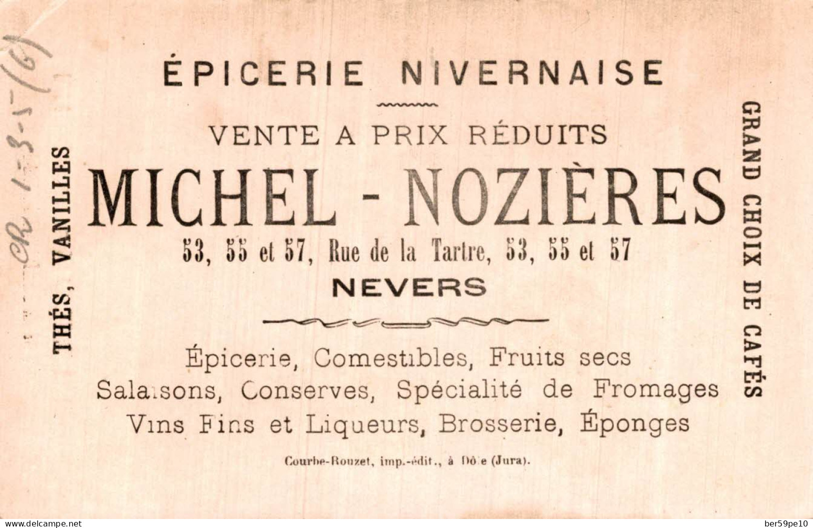 CHROMO EPICERIE NIVERNAISE MICHEL - NOZIERES A NEVERS SOLDAT FRANCE MEDAILLES MILITAIRES - Sonstige & Ohne Zuordnung