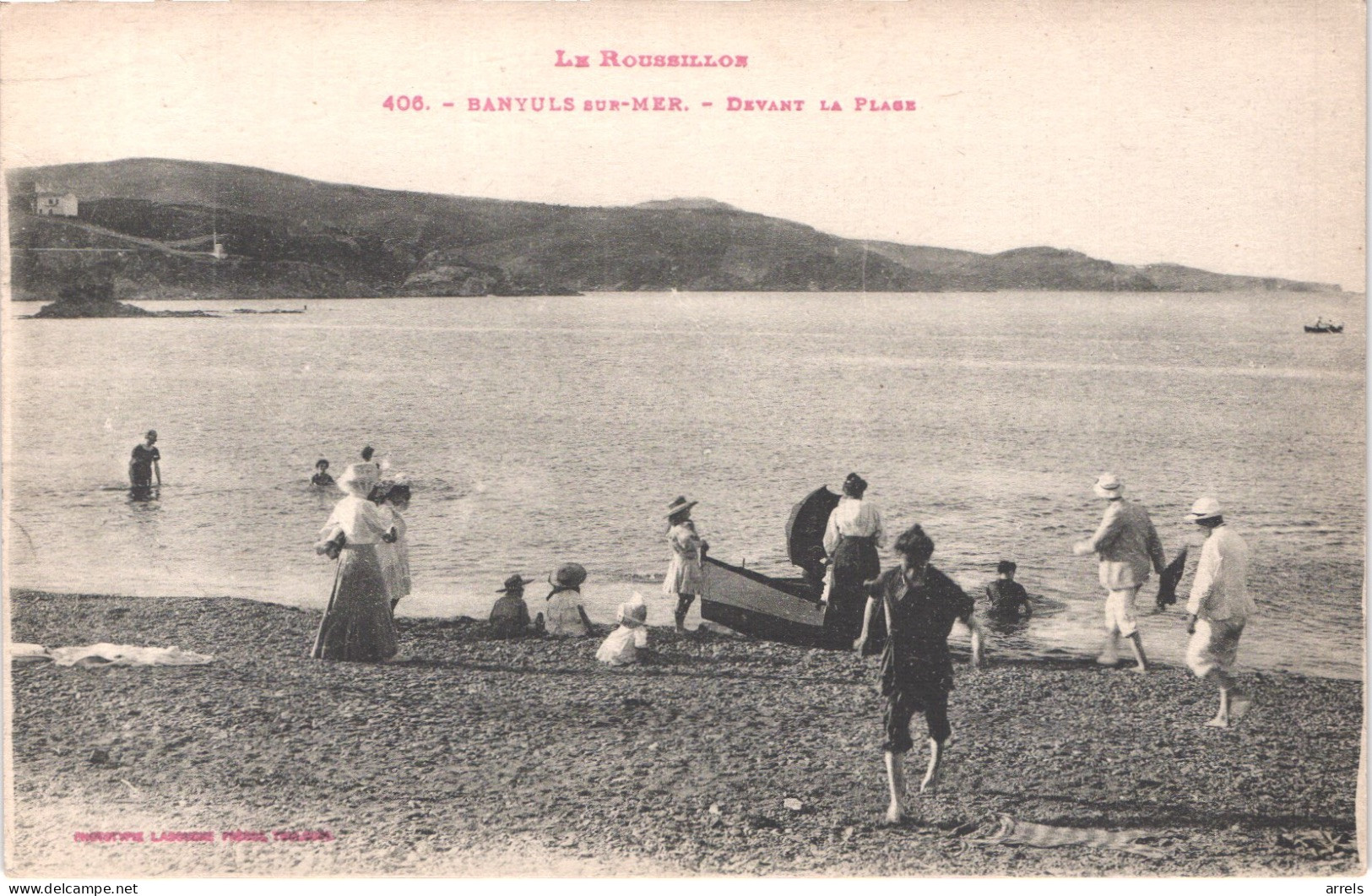 FR66 BANYULS SUR MER - Labouche 406 - Devant La Plage - Animée - Belle - Banyuls Sur Mer