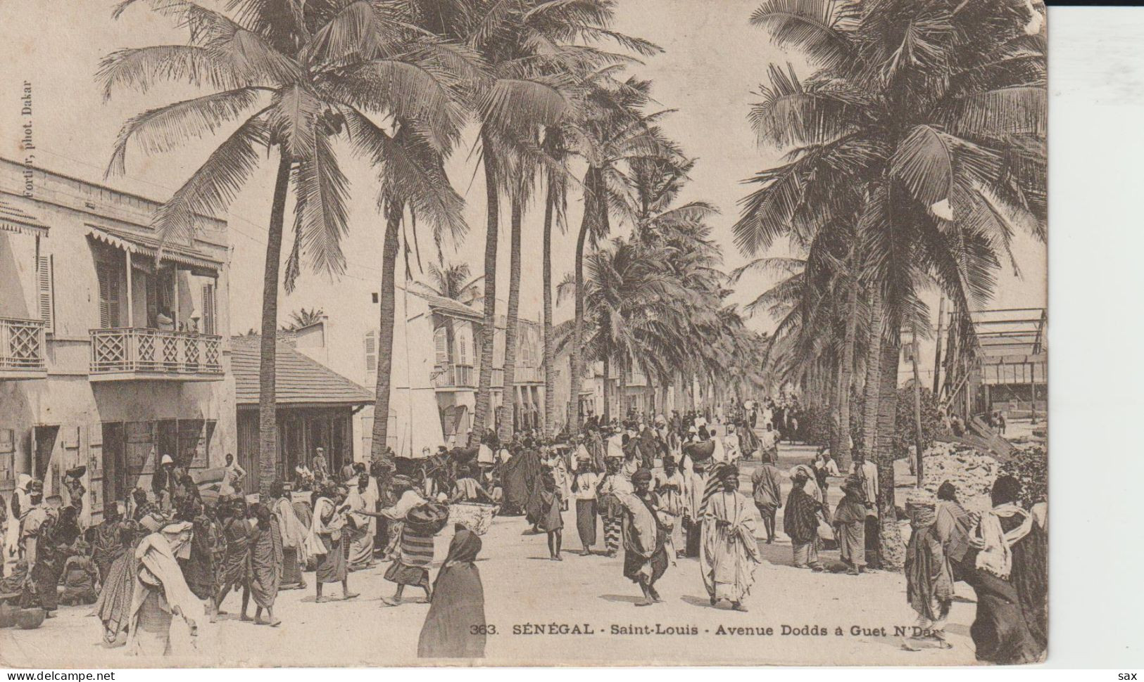 2421-218 Av 1905 N°363 Sénégal St Louis Av Dodds à Guet N'Dar Fortier Photo Dakar Retrait  08-06 - Sénégal