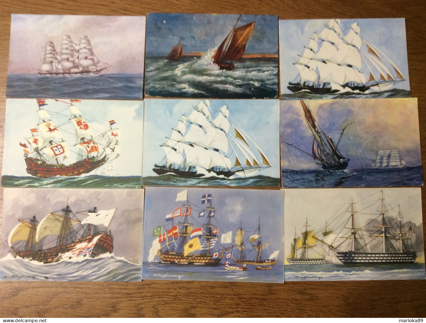 LOT 17 CPA VOILIERS / COLLECTION LIGUE MARITIME ET COLONIALE - Voiliers