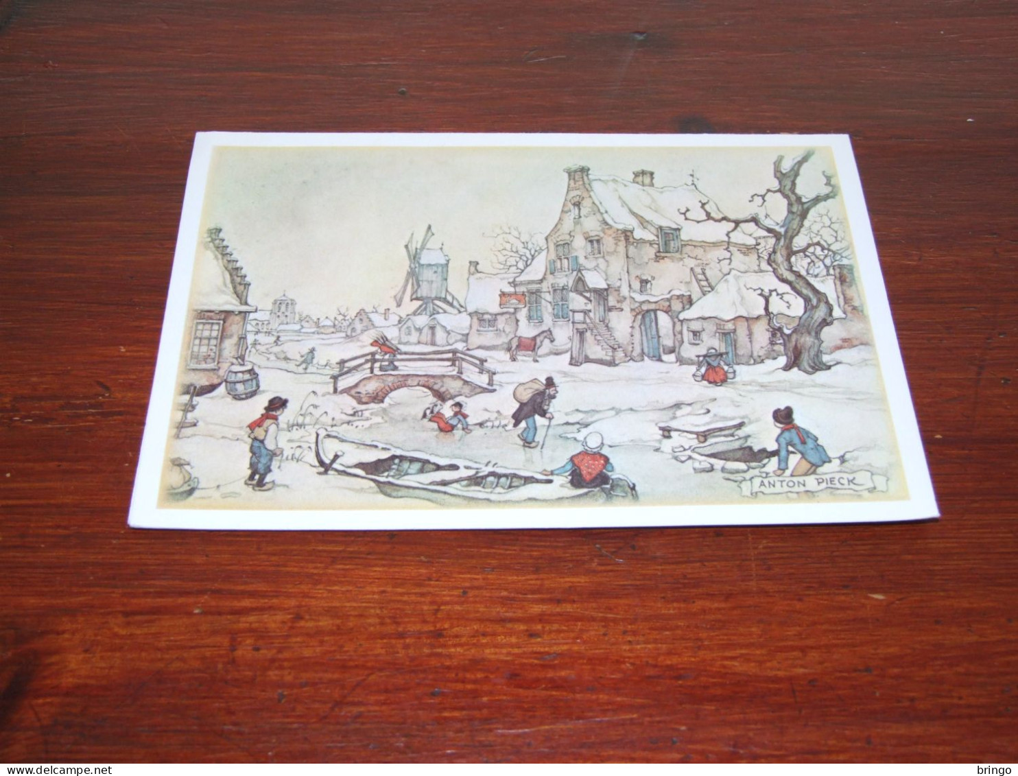 76451-               ILLUSTRATOR ANTON PIECK - CA. 12 X 17 CM. DOUBLE CARD - Pieck, Anton