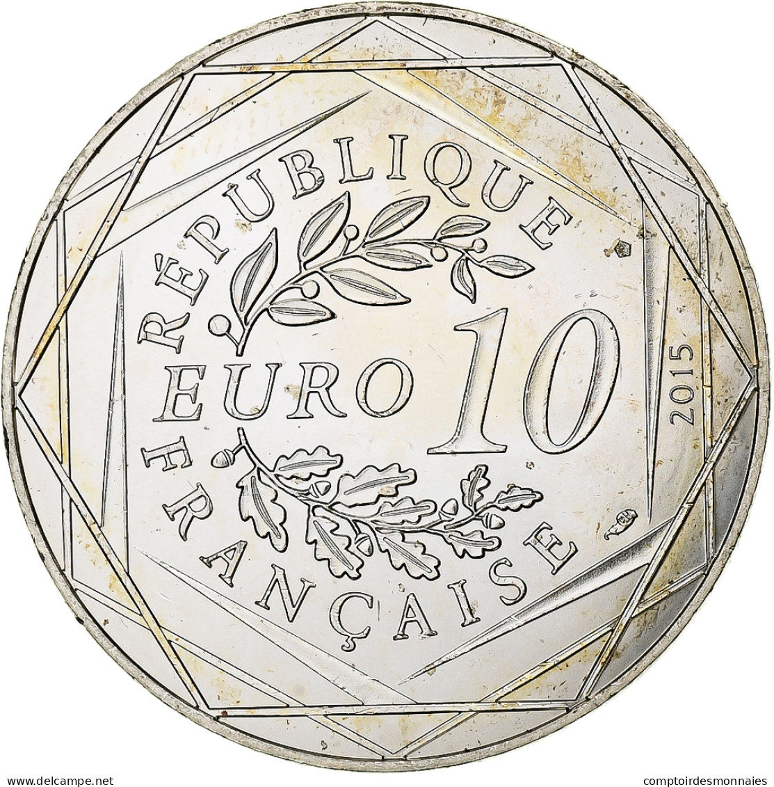France, 10 Euro, Astérix - Liberté, 2015, MDP, Argent, SUP+ - Frankrijk