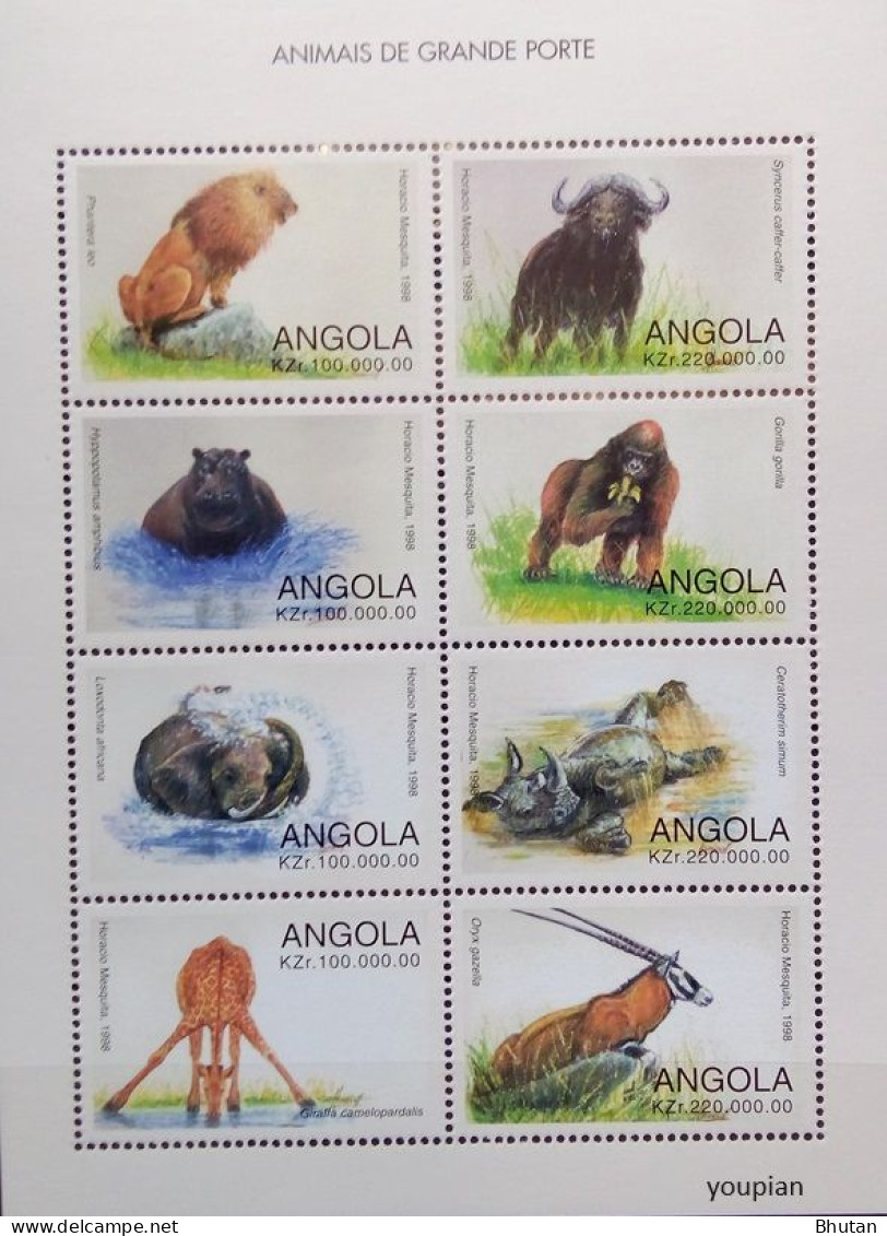 Angola 1998, African Animals, MNH S/S - Angola