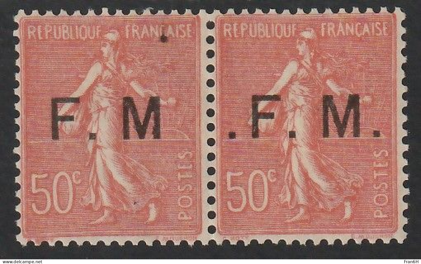 YT FM N° 6a+6b Se Tenant - Signés Calves - Neufs ** - MNH - Cote 140,00 € - - Timbres De Franchise Militaire