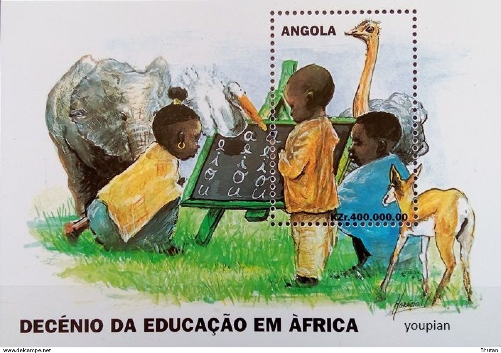 Angola 1998, African Decade Of School Enrolment For African Children, MNH S/S - Angola