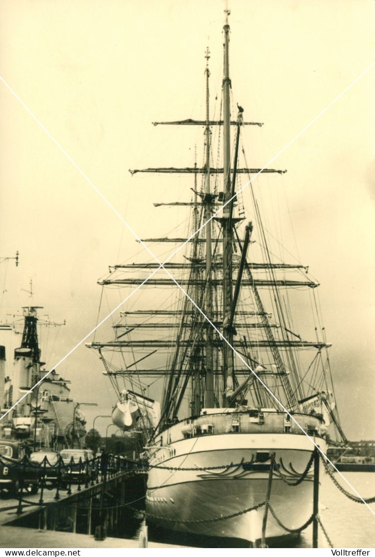 Orig. XXL Foto Kriegsmarine Marine Schiffe Kreuzer Segelschiff, Hafen, Oldtimer - Boten