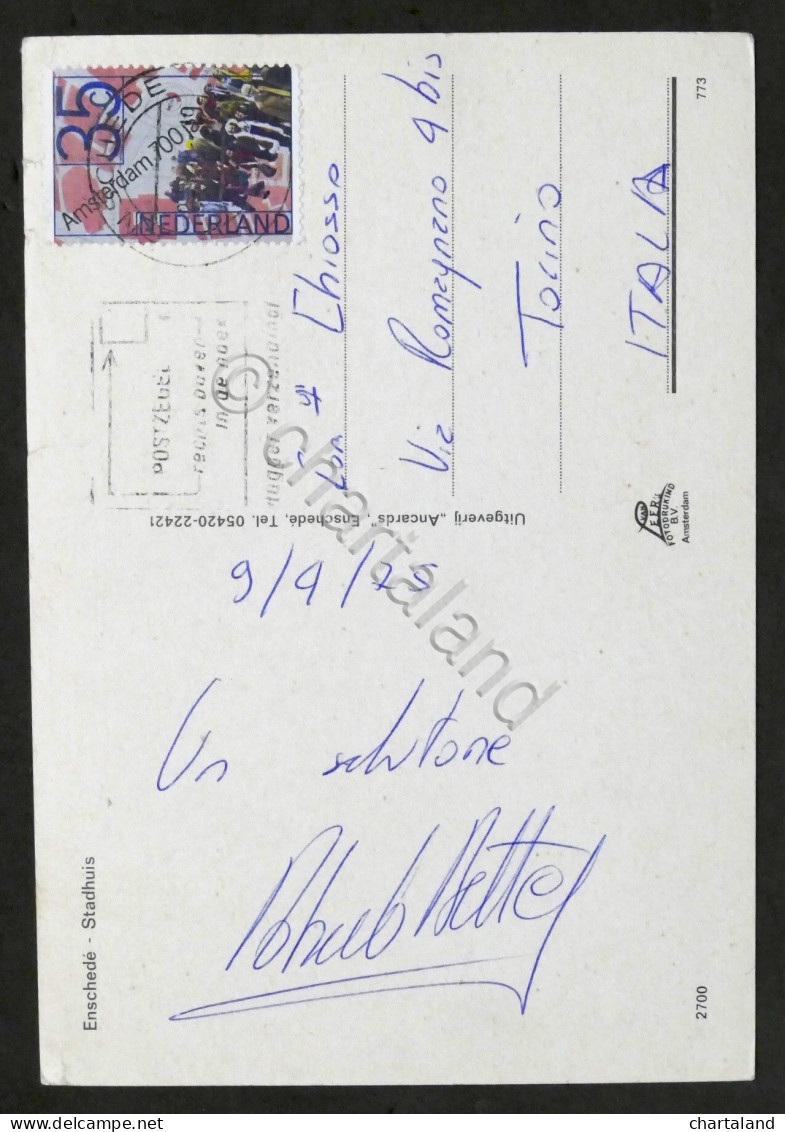 Autografo Del Calciatore Roberto Bettega Su Cartolina Postale - 1975 - Altri & Non Classificati