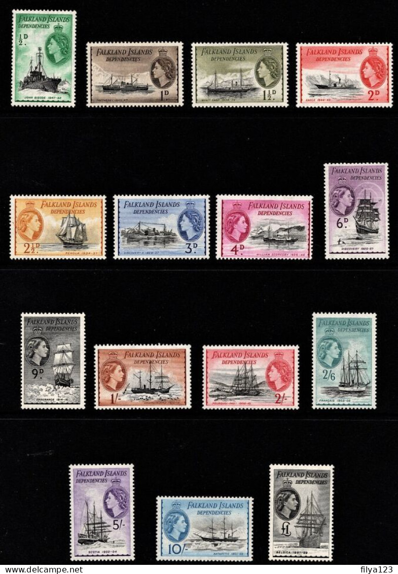 Falkland Islands Dependencies (1954 SG#26-40 DEFINITIVE) MNH SuperB C.V. £ 340.00 - Falkland