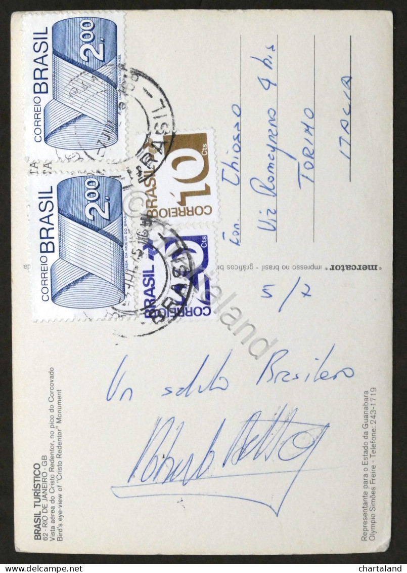 Autografo Del Calciatore Robert Bettega Su Cartolina Postale - 1968 - Autres & Non Classés