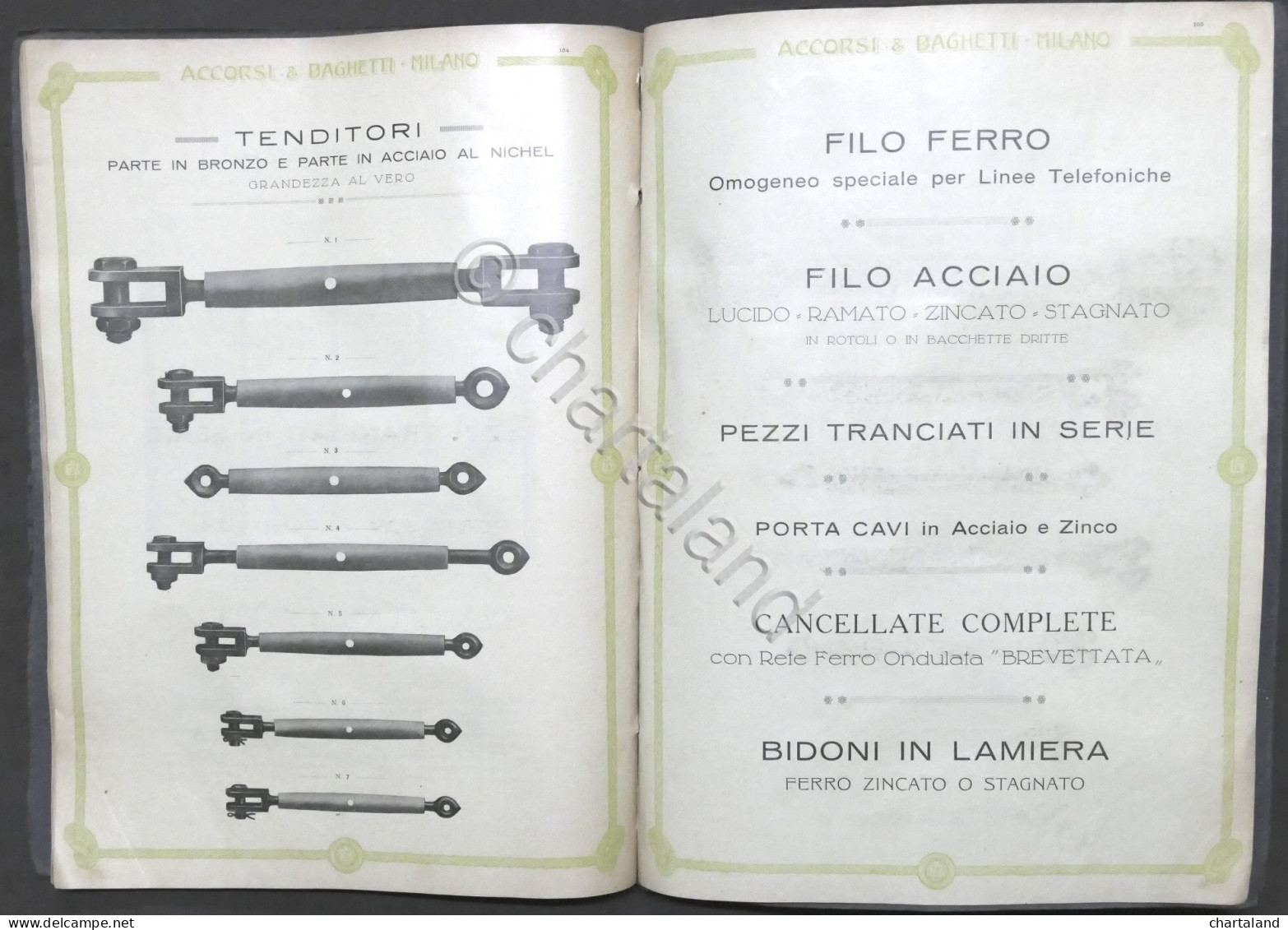 Catalogo Stabilimenti Metallurgici Accorsi & Baghetti - Milano - Anni '20 - Autres & Non Classés