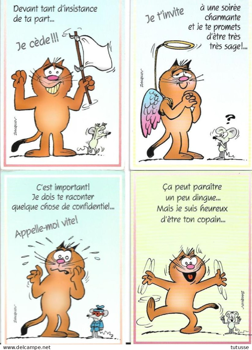 Lot 11 Cartes Dacquin Le Chat Pitre - Humour