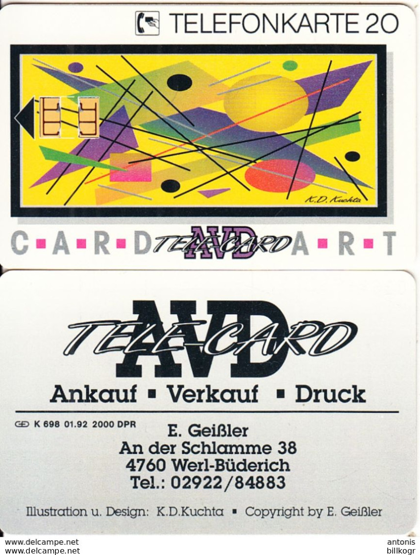 GERMANY - AVD(K 698), Tirage 2000, 01/92, Mint - K-Series : Série Clients