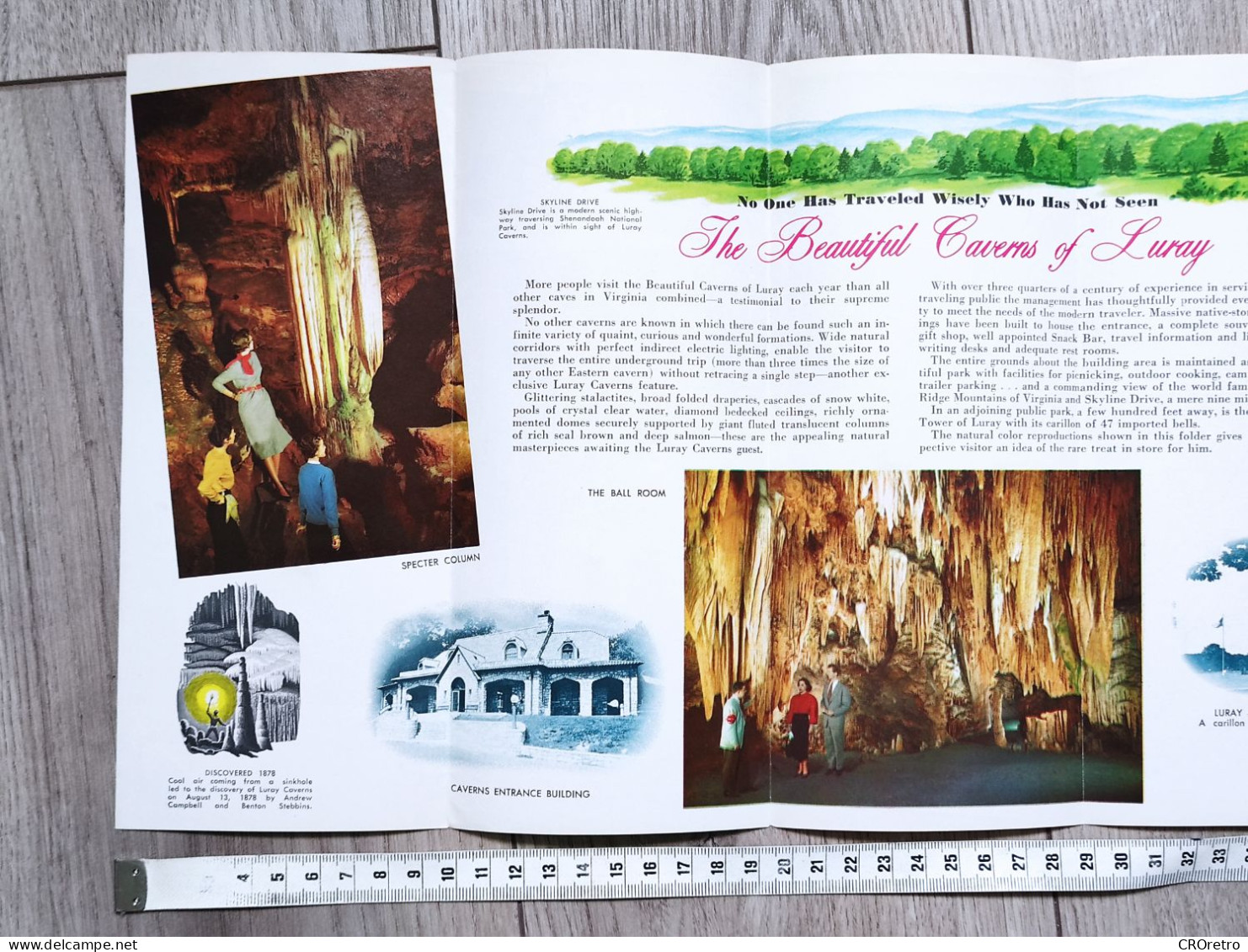 The Beautiful Caverns Of Luray Virginia USA, Vintage Tourism Brochure, Prospect, Guide (pro3) - Dépliants Touristiques