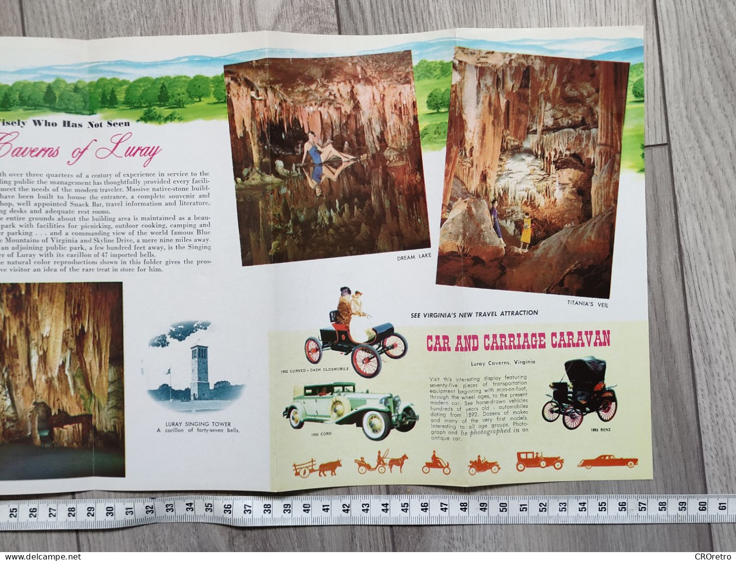 The Beautiful Caverns Of Luray Virginia USA, Vintage Tourism Brochure, Prospect, Guide (pro3) - Dépliants Touristiques