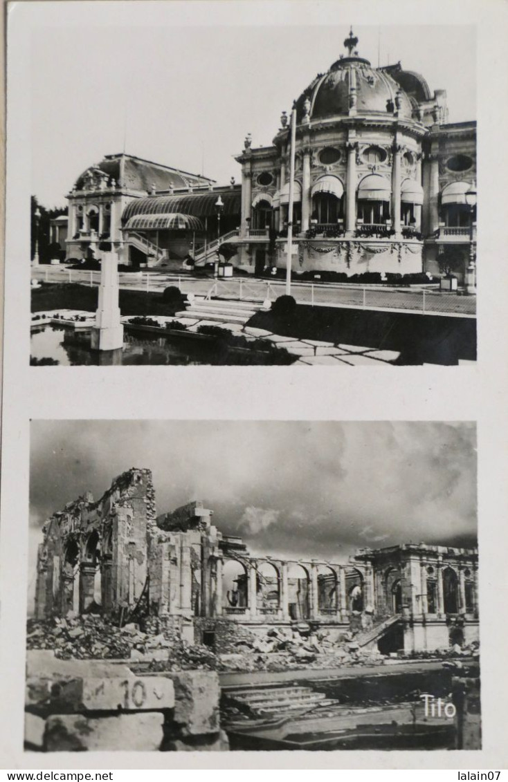 C. P. A. Photo : 17 : ROYAN : Le Casino, "Avant" Et "Après" Le Bombardement, Timbre En 1947 - Royan