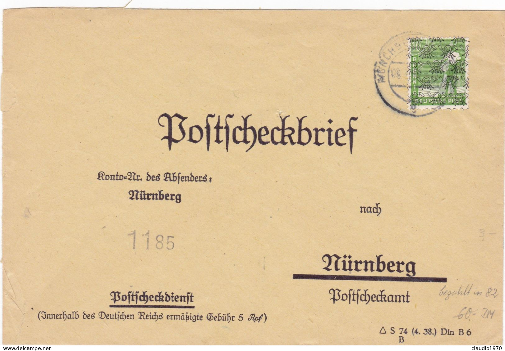 GERMANIA - BUSTA  - STORIA POSTALE  - VIAGGIATA - 1948 - Other & Unclassified