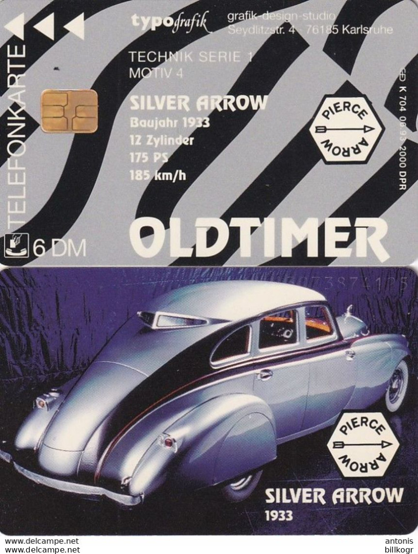 GERMANY - Grafik Design Studio, Oldtimer Motiv 4/Silver Arrow 1933(K 704), Tirage 2000, 06/93, Mint - K-Serie : Serie Clienti