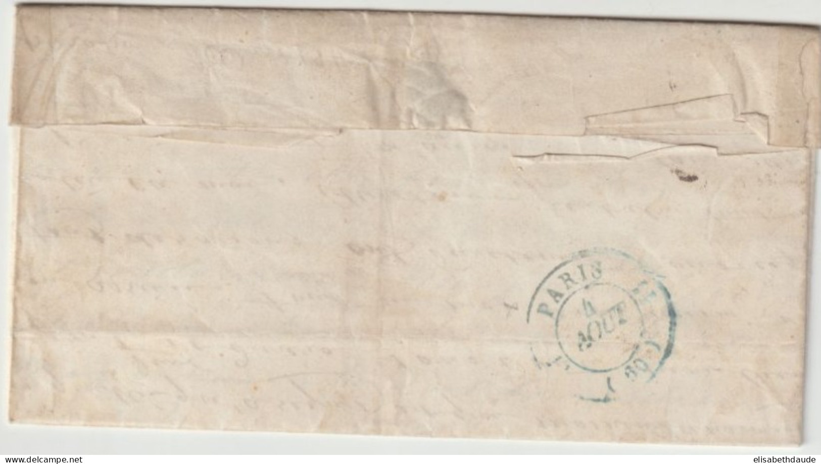 1843 - CHILI / MARITIME - LETTRE De VALPARAISO Avec ENTREE OUTREMER PAR PAUILLAC => PARIS - Poste Maritime