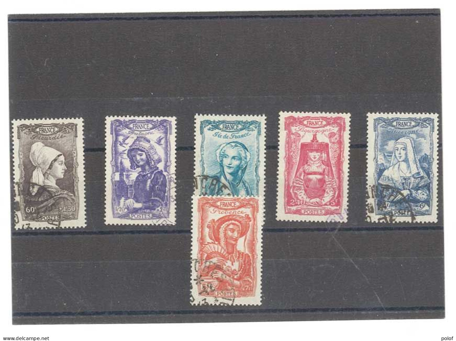 Yvert 593 à 598 - Secours National - Régions - Série 6 Timbres Oblitérés - Sonstige & Ohne Zuordnung