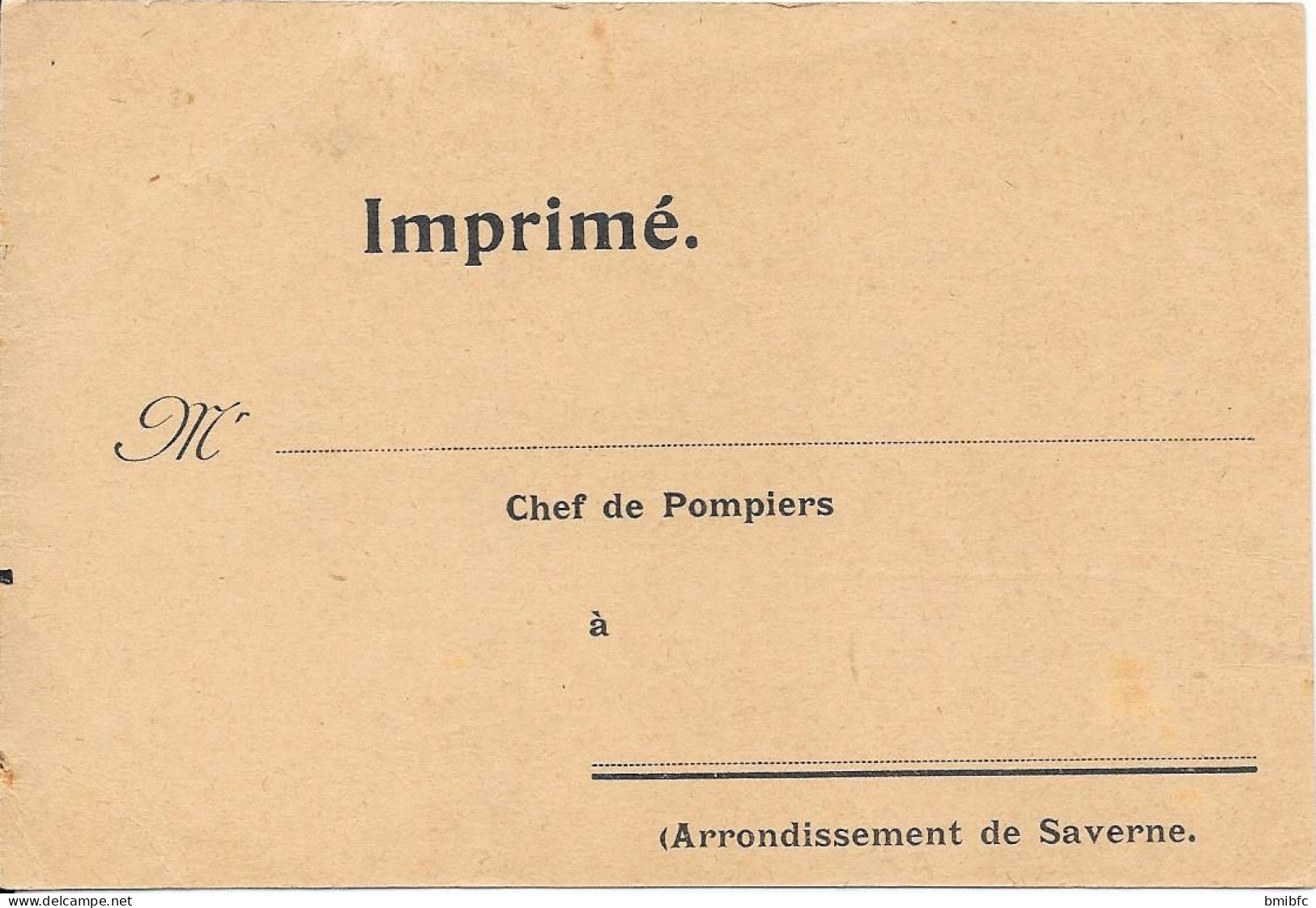Association De Sapeurs-Pompiers De L'Arrondissement De Saverne  1922 - Saverne