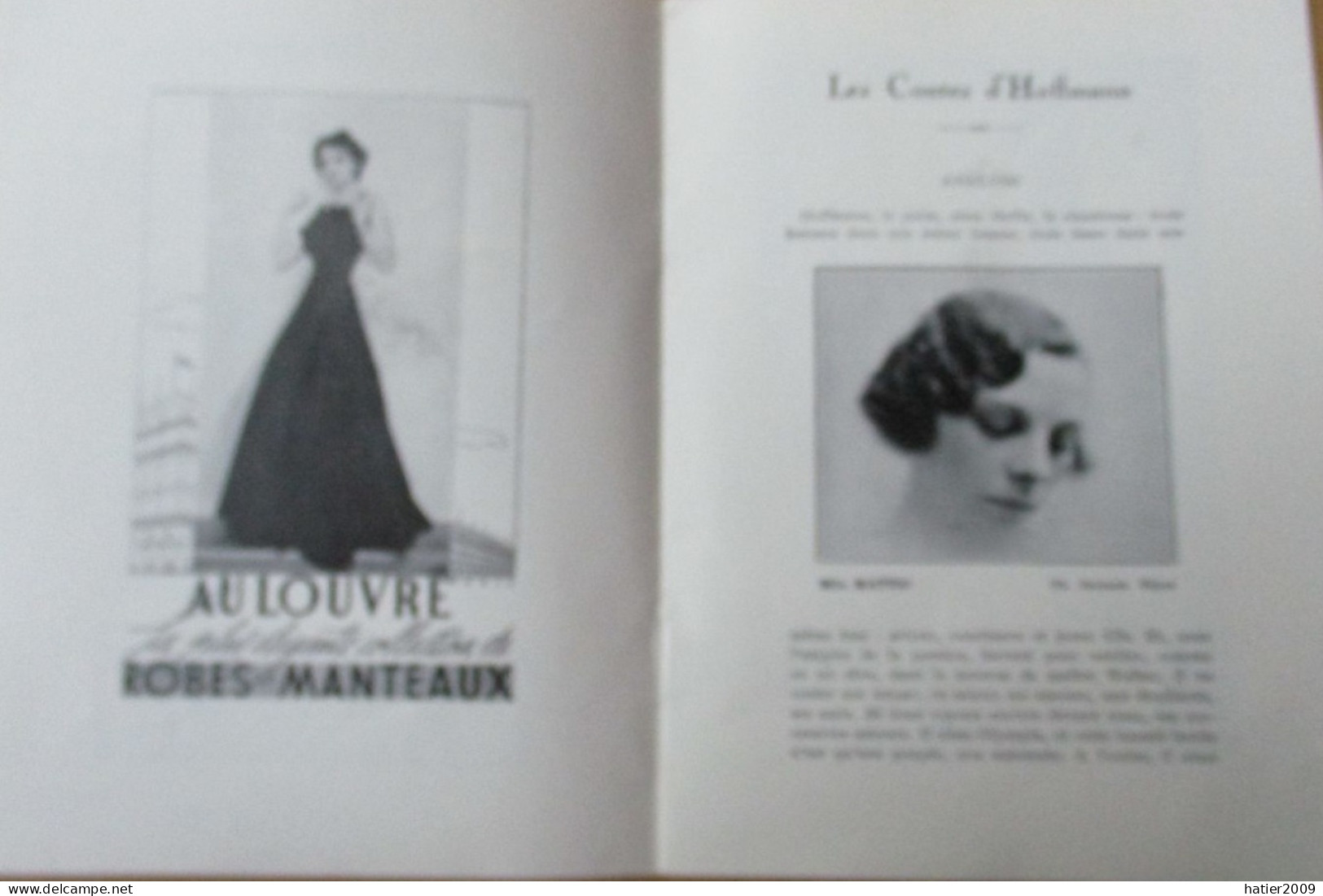 Programme THEATRE NATIONAL De L'Opera Comique Les Contes D'Hoffmann" - 25 Juin 1935 - Saison 1935 1936 - 32 Pages - Programmes