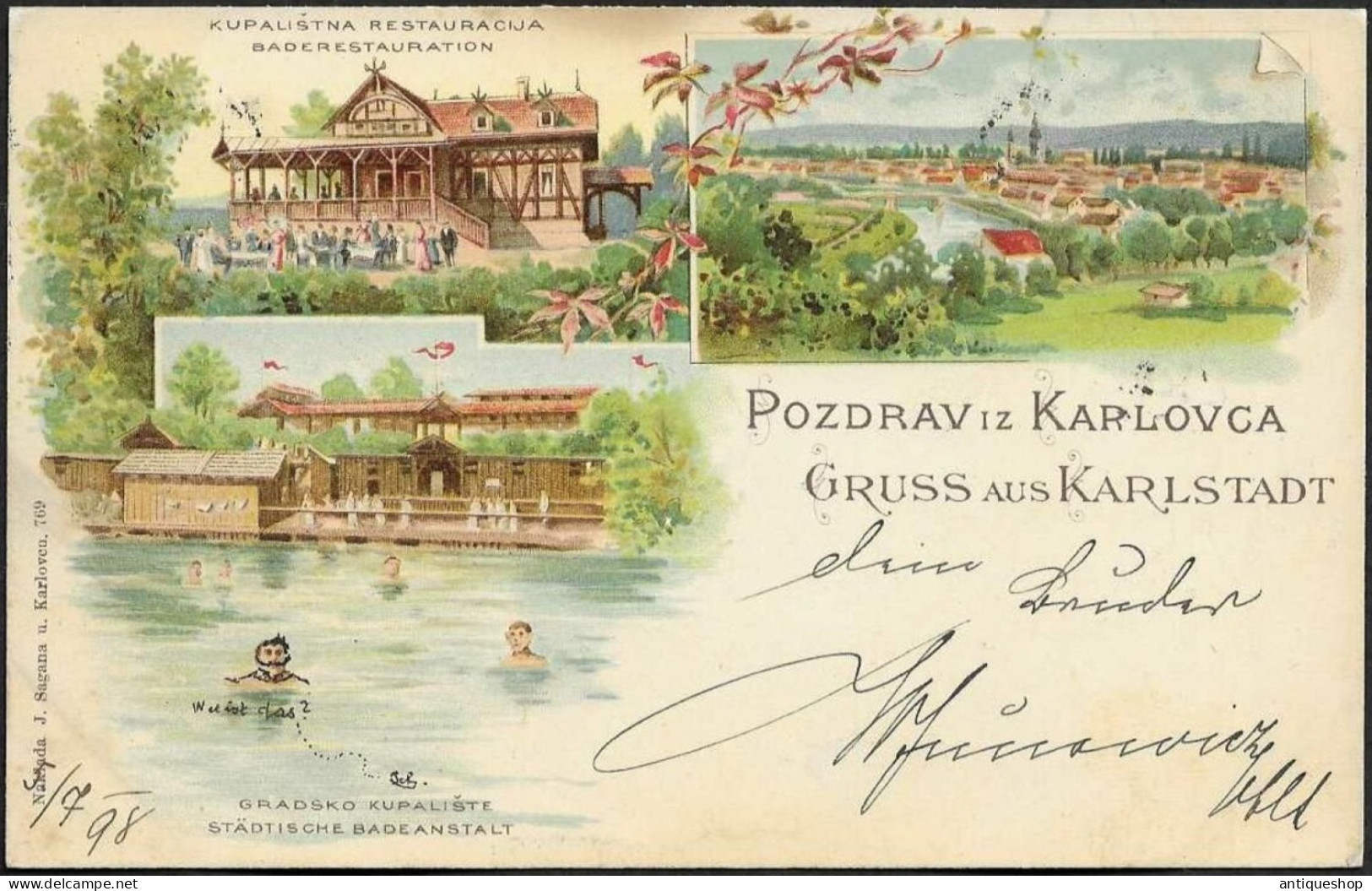 Croatia-----Karlovac-----old Postcard - Kroatien