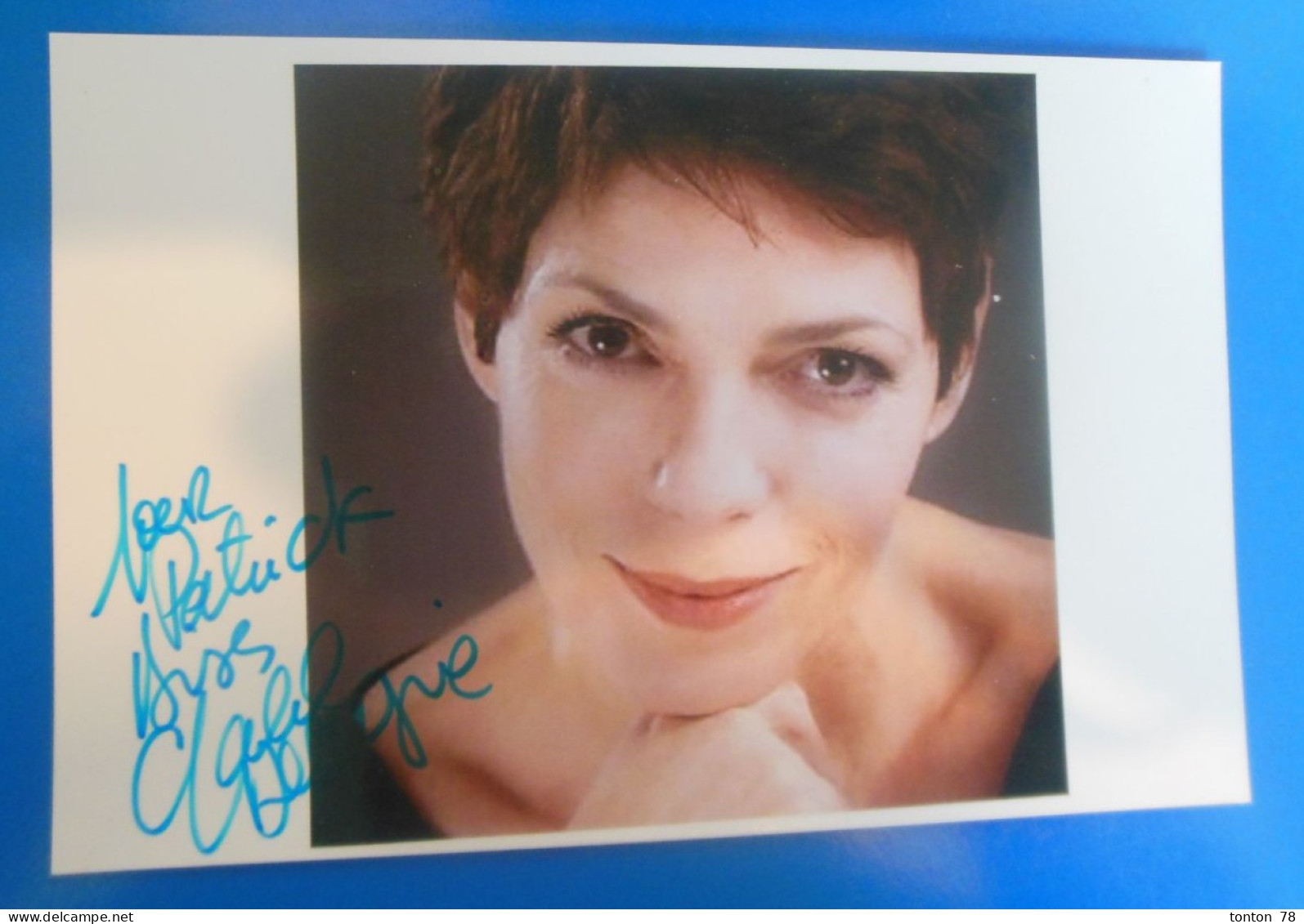 AUTOGRAPHE DE ELIZABETH BOURGINE SUR PHOTO - Schauspieler Und Komiker