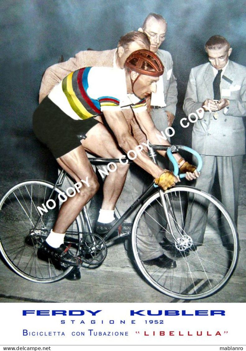 PHOTO CYCLISME REENFORCE GRAND QUALITÉ ( NO CARTE ), FERDY KUBLER 1952 - Radsport