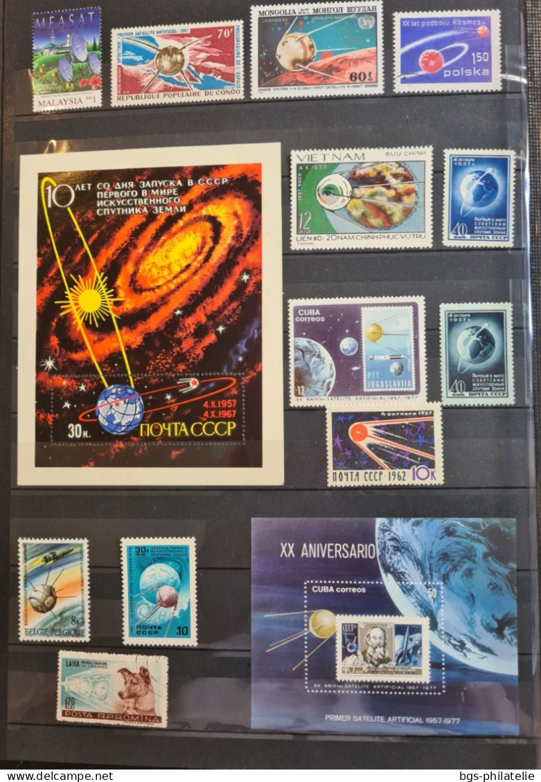 Collection De Timbres Sur Le Thème De L'espace. - Collections (sans Albums)