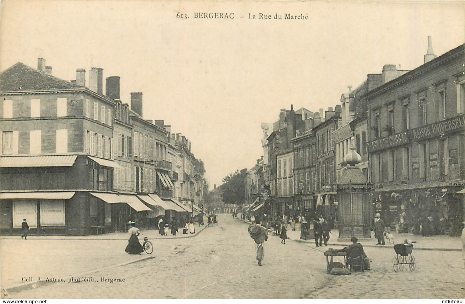 24* BERGERAC  La Rue Du Marche      RL40,0031 - Bergerac